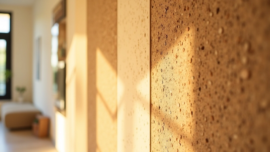 Materiais reciclados em parede de design interior