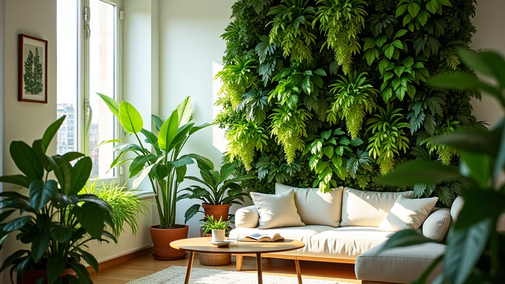 Plantas em interior urbano com luz natural